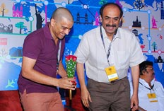 Producers, Dil Raju and D Suresh Babu in Hyderabad